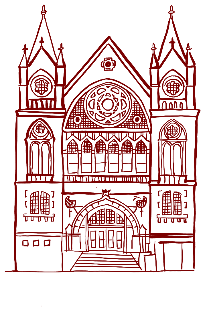 Tekening van de Keizersgrachtkerk